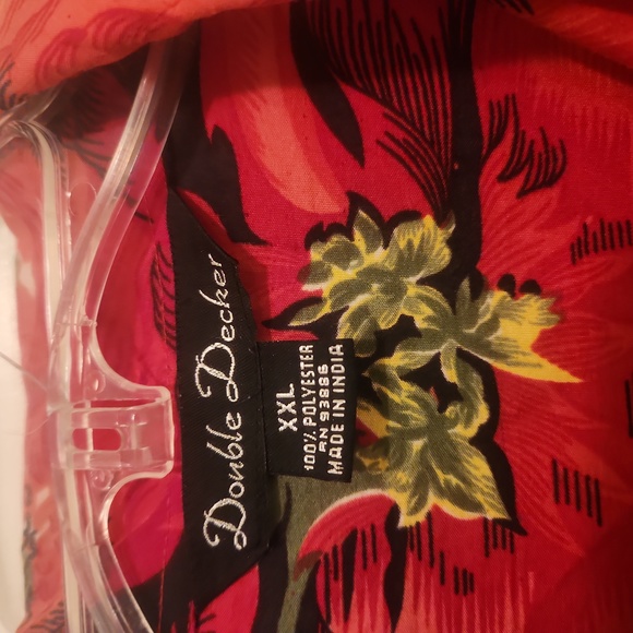 Double Decker 2XL Button Up Shortsleeve Caribbean Shirt NWOT - Picture 3 of 8